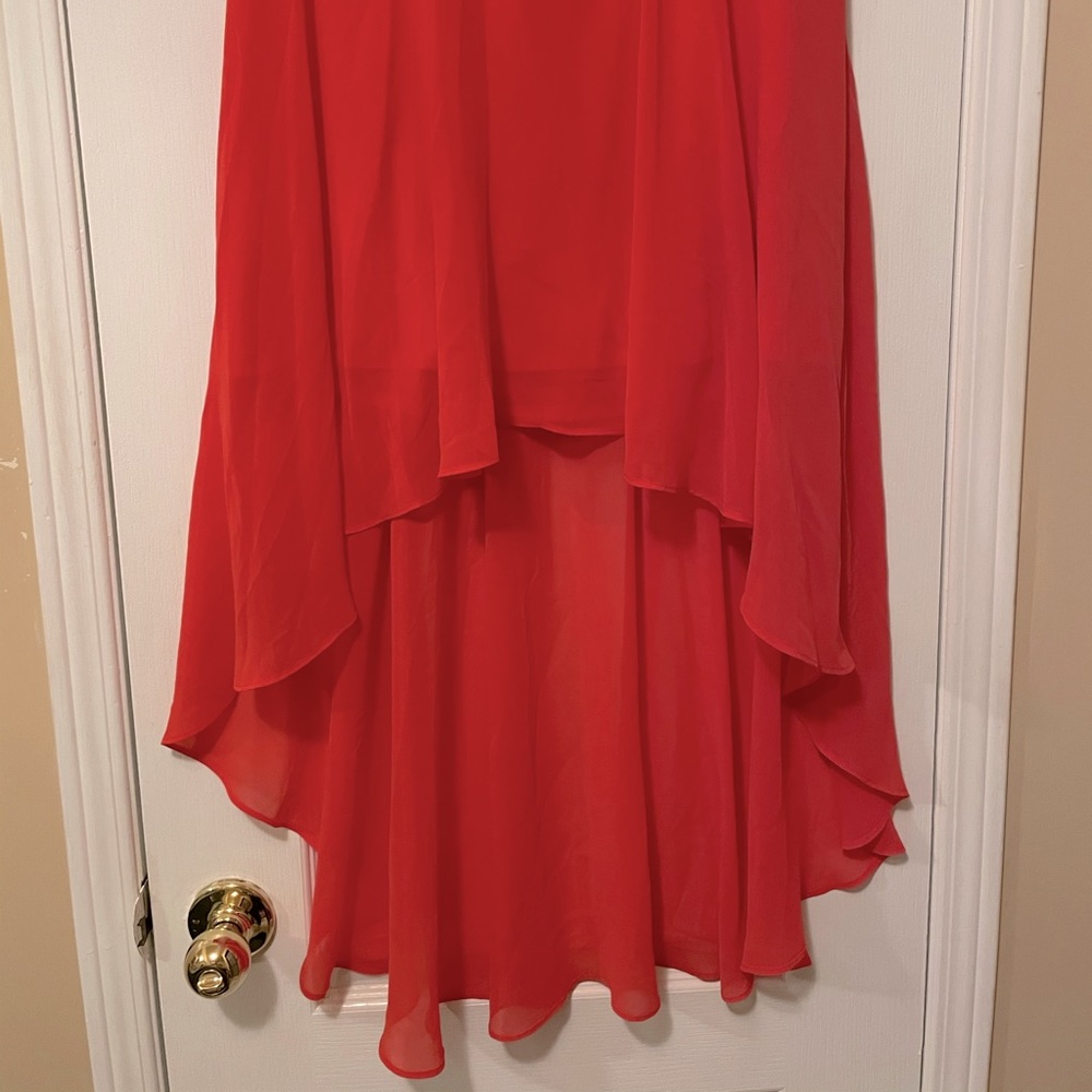 Bebe High Low Flowy Chiffon Skirt
